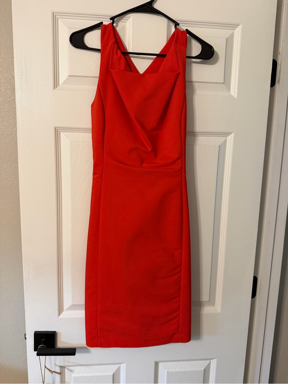 Badgley Mischka Red Midi Sheath Dress